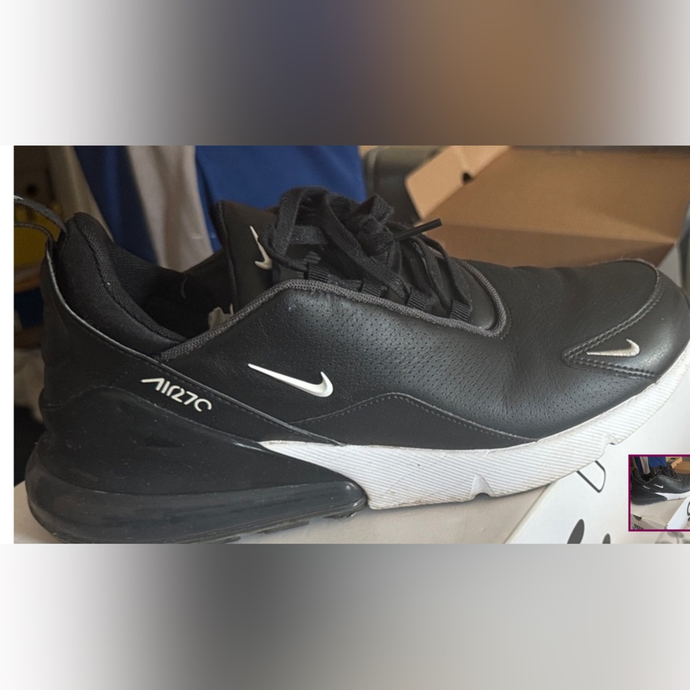 Nike Men’s Air 270 Black with White Accents Sneakers